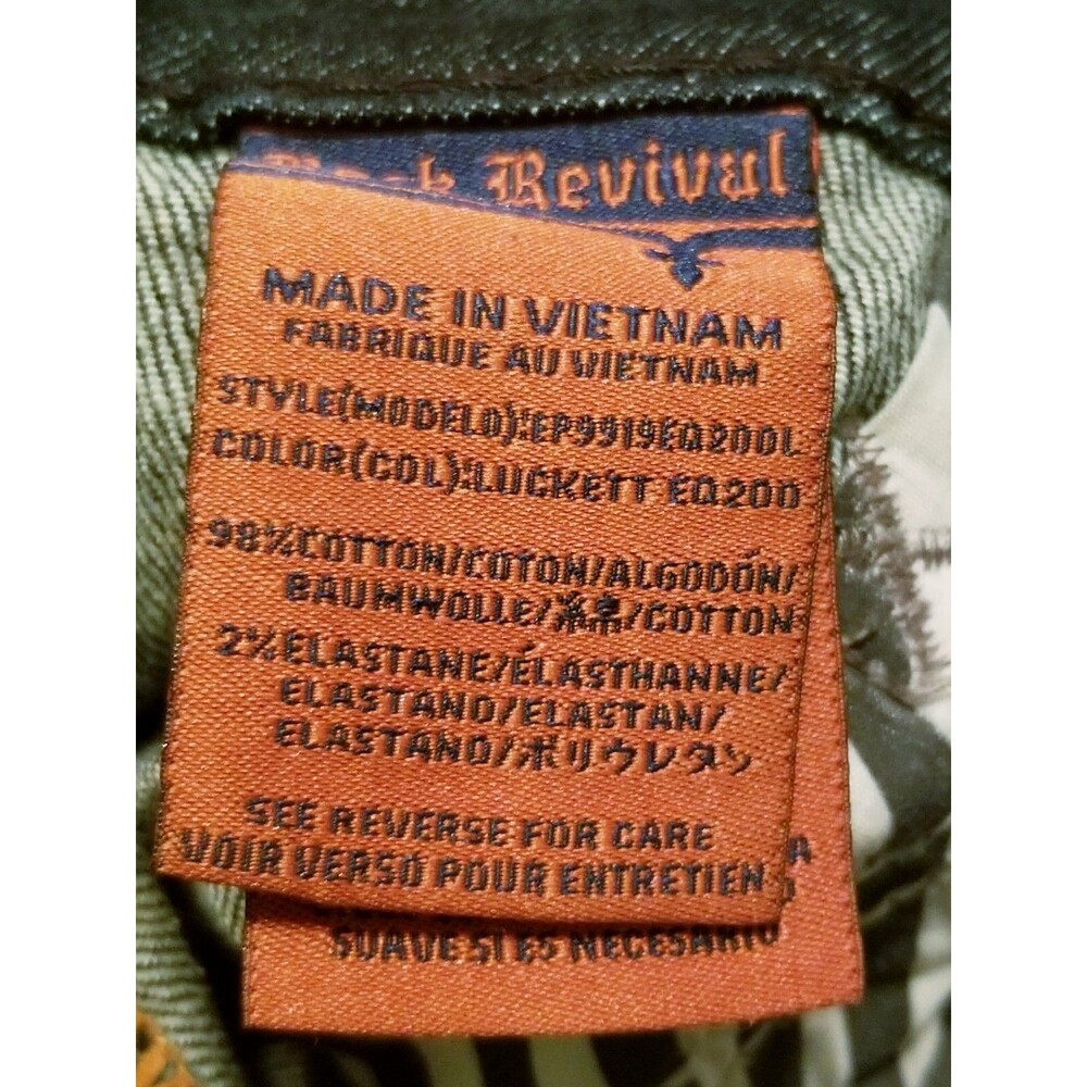 Rock Revival Luckett Jeans Men Size 38 Relaxed Straight Dark Distressed (42x29) - Picture 6 of 6